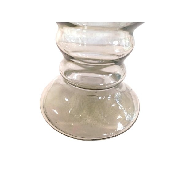 Vintage Hand Blown Clear Glass Large 15"Tall x 8"Topx7" Base Decorative - Picture 6 of 9